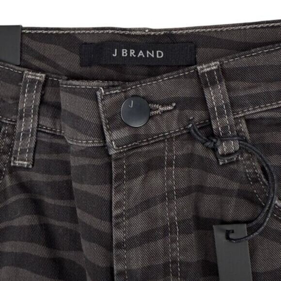 J Brand Ruby High-Rise Crop Cigarette Jean Womens In Black Dazzle Destruct 25 - Picture 3 of 7